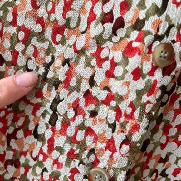 Funky Vintage GIANNI Abstract Blouse – 90s Rayon Sheer Made in USA – Sz 10 M/L - Picture 10 of 12